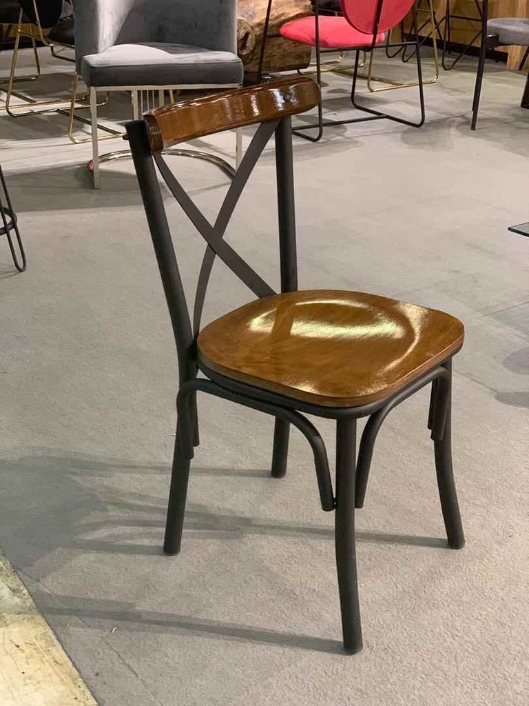 صندلی غذاخوری تونت مشکی گردویی