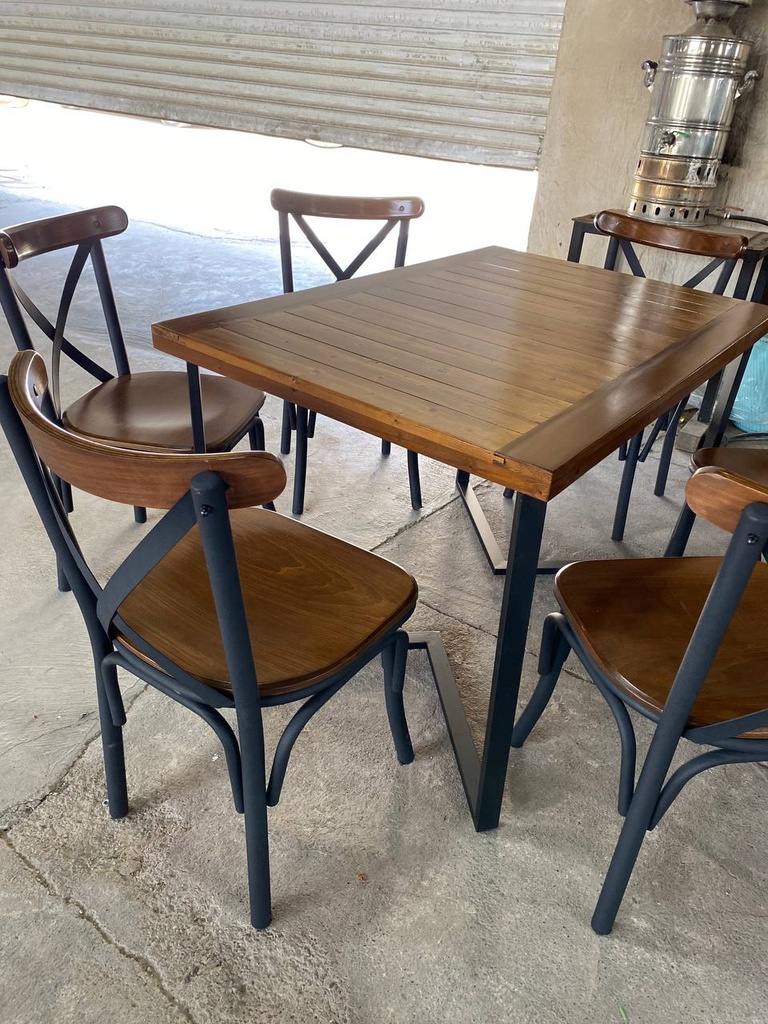 صندلی غذاخوری تونت مشکی گردویی