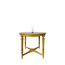 میز غذاخوری گرد هدیش ماندگار 4 نفره صفحه پلیمری و شیشه