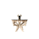 میز غذاخوری ماندگار شاهکار گرد 4 نفره صفحه شیشه