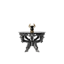 میز غذاخوری ماندگار شاهکار گرد 4 نفره صفحه شیشه