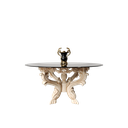 میز غذاخوری ماندگار شاهکار گرد 8 نفره صفحه شیشه