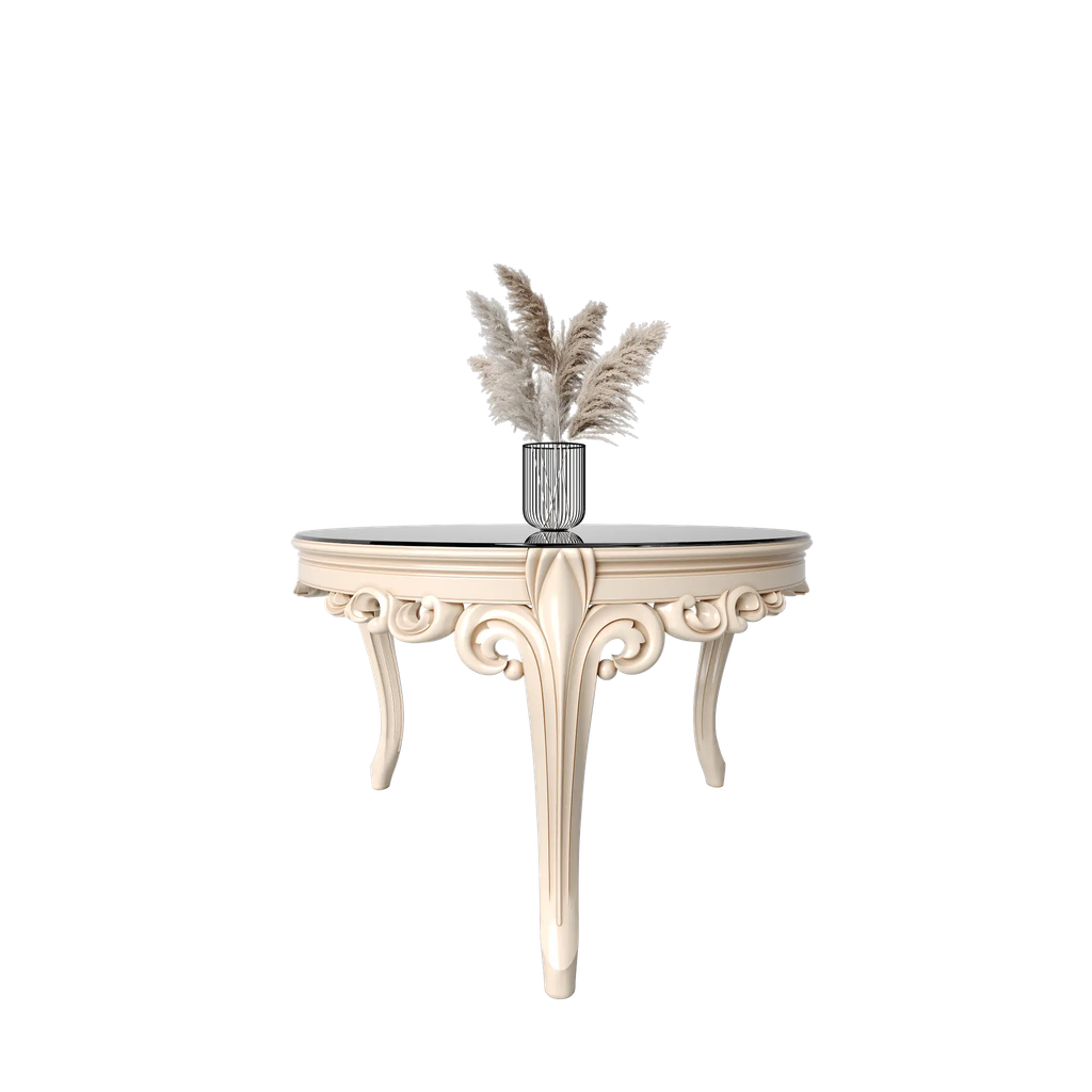 میز غذاخوری ماندگار پانیذ گرد 6 نفره