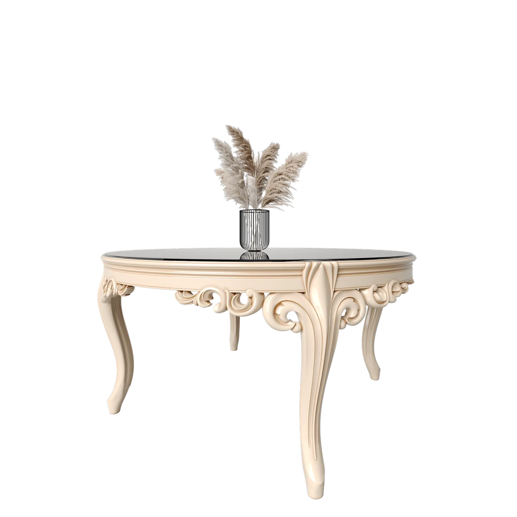 میز غذاخوری ماندگار پانیذ گرد 8 نفره