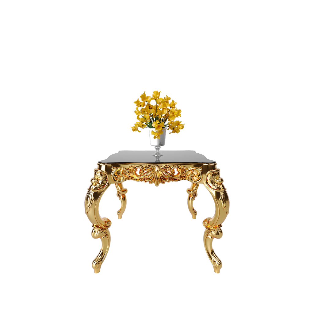 میز غذاخوری مربع آمور  صفحه شیشه چاپی 8 میل