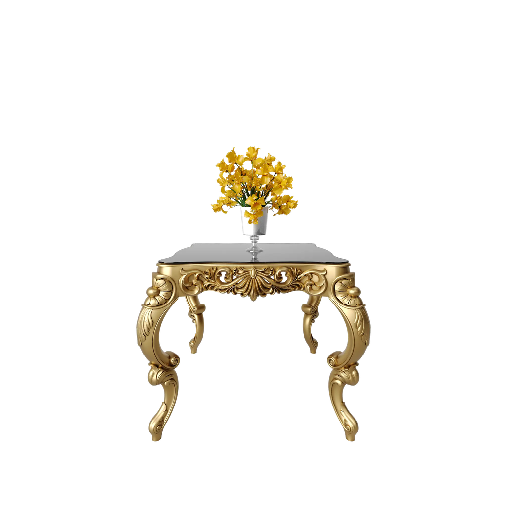 میز غذاخوری مربع آمور  صفحه شیشه چاپی 8 میل