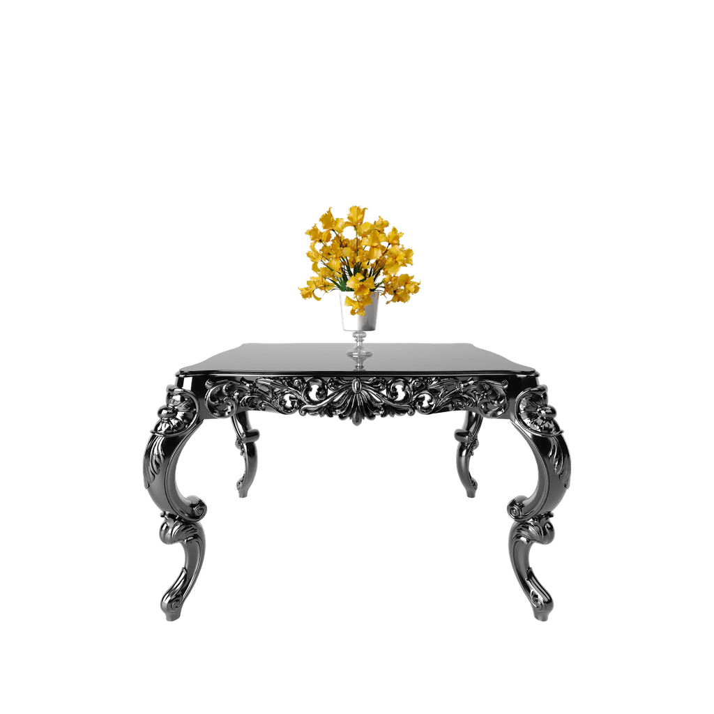 میز غذاخوری ماندگار آمور مستطیل 4 نفره صفحه mdf و شیشه