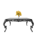 میز غذاخوری ماندگار آمور مستطیل 6 نفره صفحه mdf و شیشه