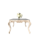 میز غذاخوری ماندگار روبینا مستطیل 4 نفره صفحه شیشه چاپی 8 میل