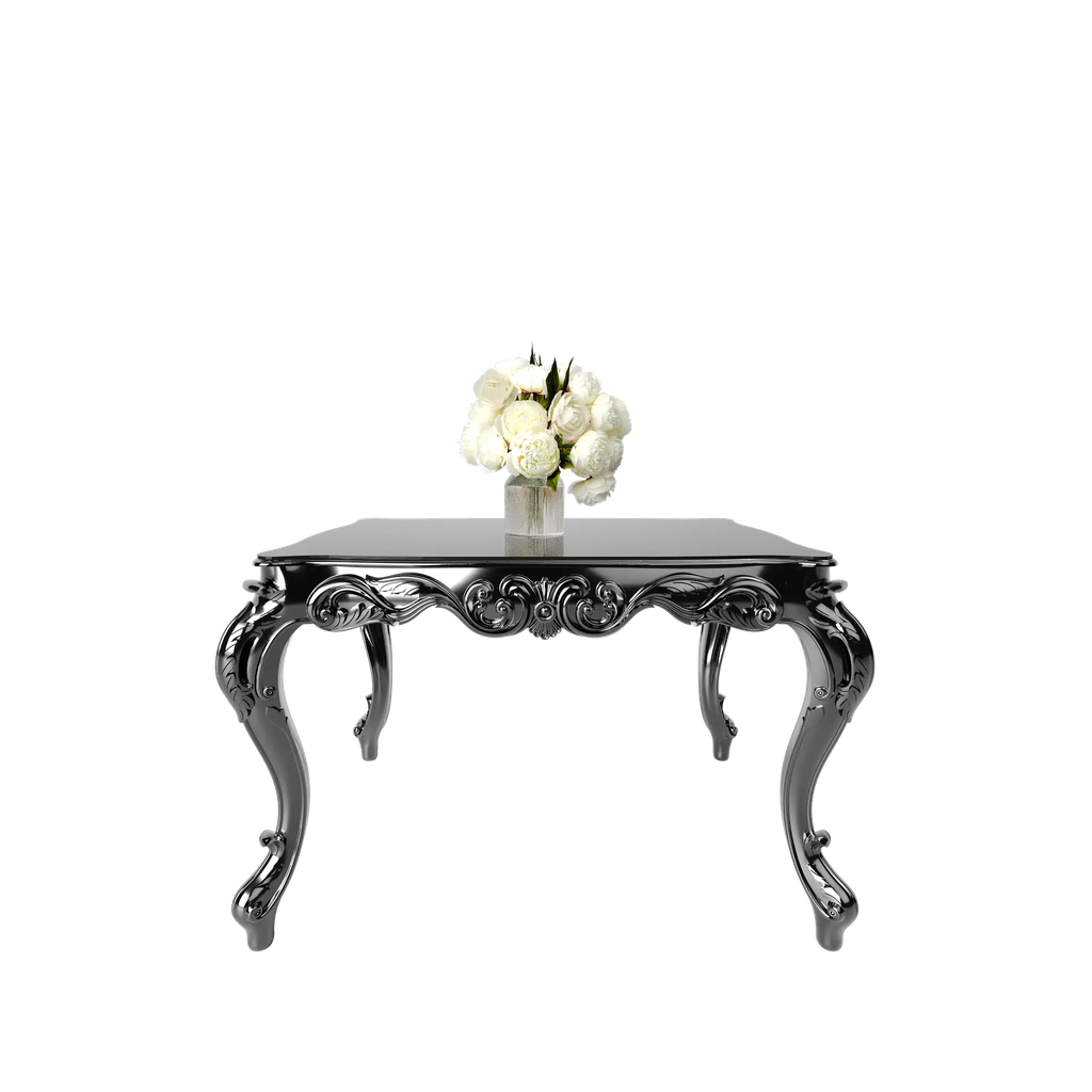 میز غذاخوری ماندگار روبینا مستطیل 4 نفره صفحه شیشه چاپی 8 میل