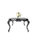 میز غذاخوری ماندگار روبینا مستطیل 4 نفره صفحه شیشه چاپی 8 میل