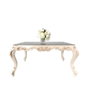 میز غذاخوری ماندگار روبینا مستطیل 6 نفره صفحه mdf و شیشه