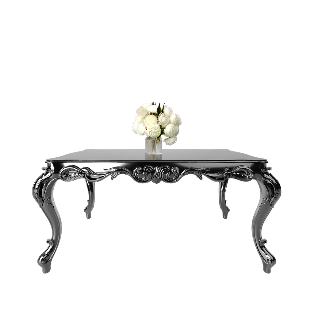 میز غذاخوری ماندگار روبینا مستطیل 6 نفره صفحه mdf و شیشه