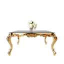 میز غذاخوری ماندگار روبینا مستطیل 6 نفره صفحه شیشه چاپی 8 میل