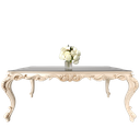 میز غذاخوری ماندگار روبینا مستطیل 8 نفره صفحه شیشه چاپی 8 میل