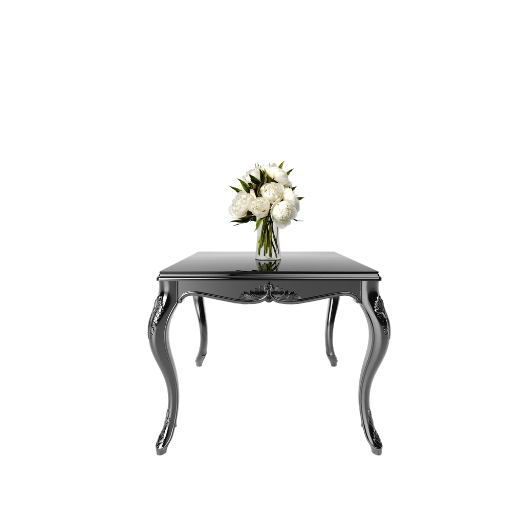 میز غذاخوری ماندگار نگار مربع صفحه mdf و شیشه