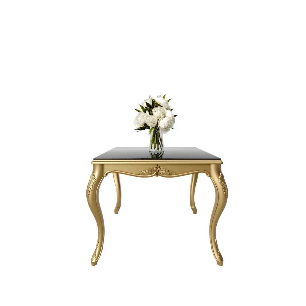 میز غذاخوری ماندگار نگار مربع صفحه شیشه چاپی 8 میل