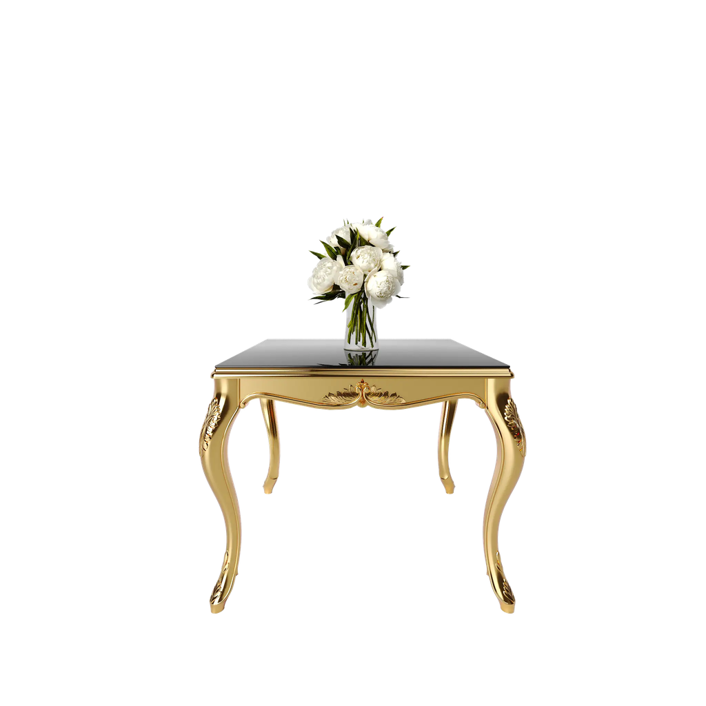 میز غذاخوری ماندگار نگار مربع صفحه شیشه چاپی 8 میل