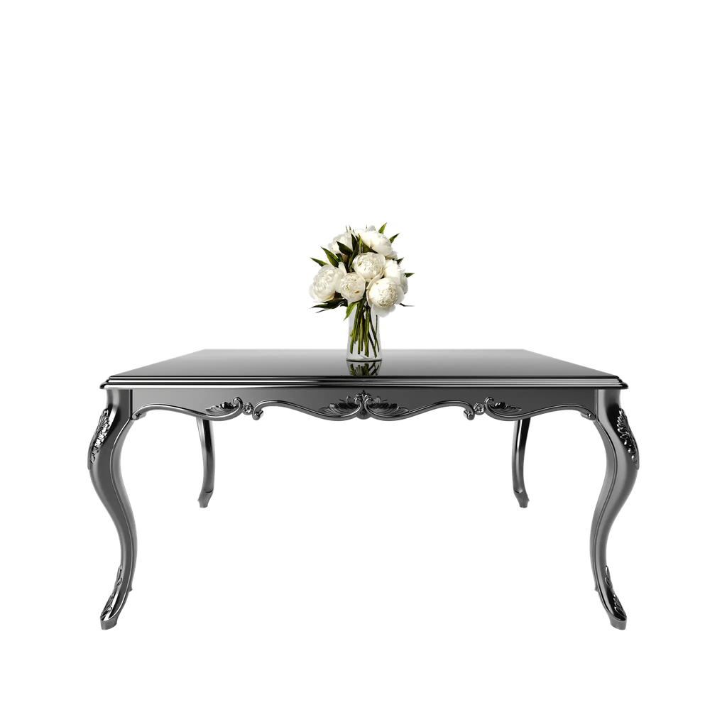 میز غذاخوری ماندگار نگار مستطیل 6 نفره صفحه mdf و شیشه