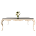 میز غذاخوری ماندگار نگار مستطیل 8 نفره صفحه mdf و شیشه