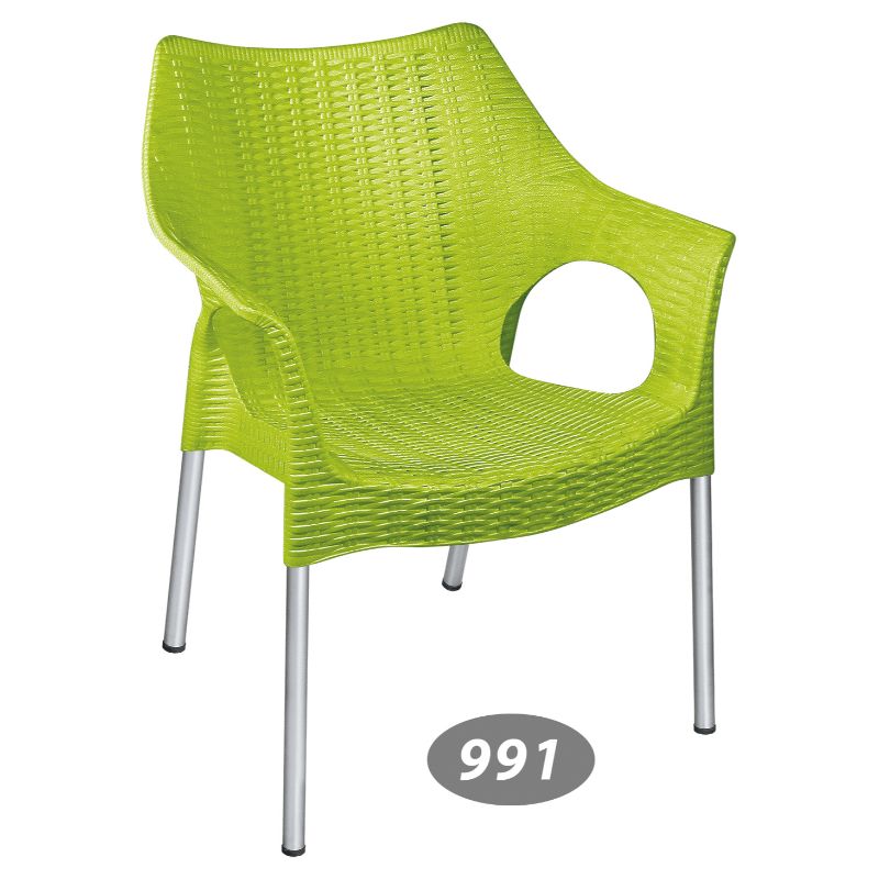 صندلی دسته دار  پایه فلزی حصیری ناصر 991