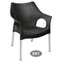 صندلی دسته دار  پایه فلزی حصیری ناصر 991