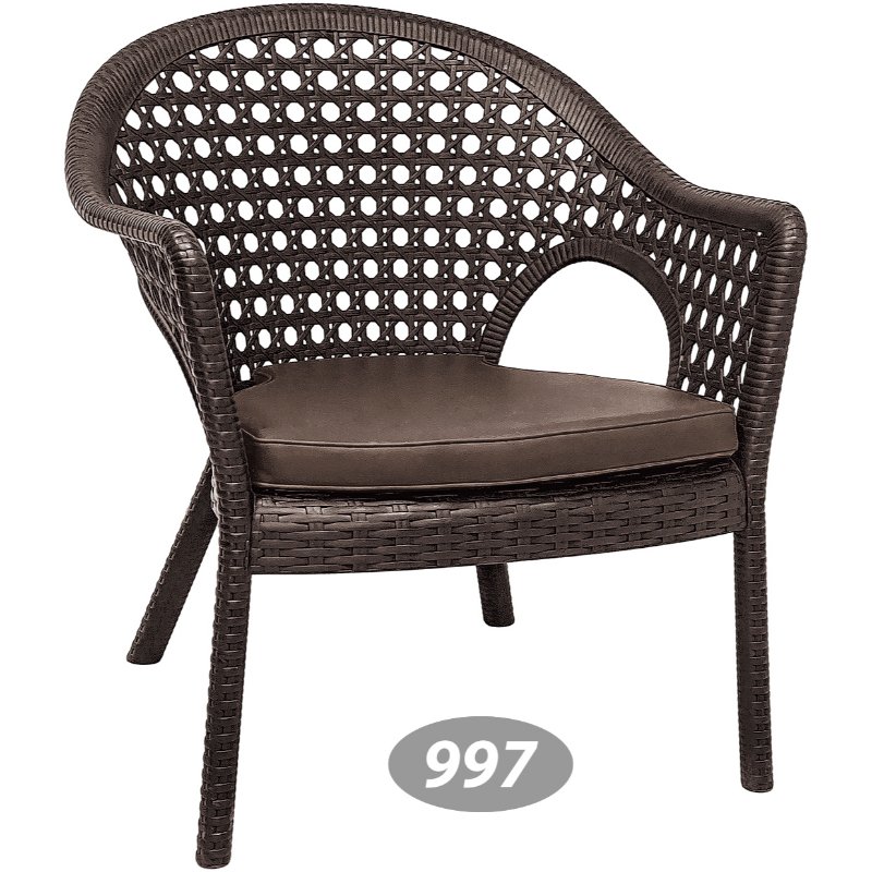 صندلی دسته دار حصیری پایه کوتاه 997