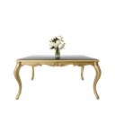 میز غذاخوری مستطیل نگار 6 نفره صفحه mdf و شیشه