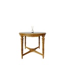 میز غذاخوری گرد هدیش ماندگار 4 نفره صفحه پلیمری و شیشه