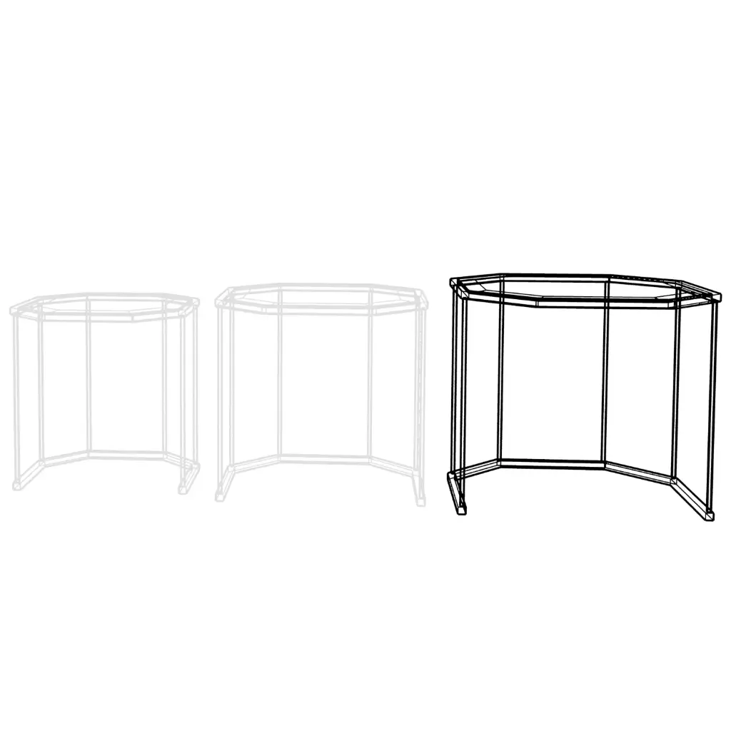 میز عسلی هشت ضلعی فلزی (بزرگ 52)