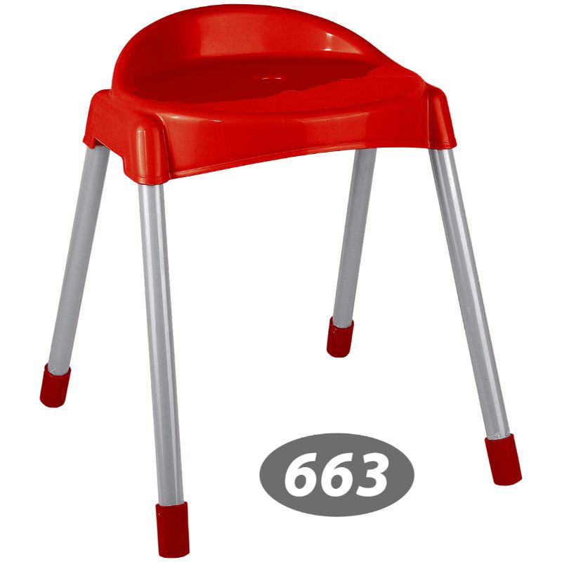 چهار پایه پشتی دار پایه فلزی متوسط 663