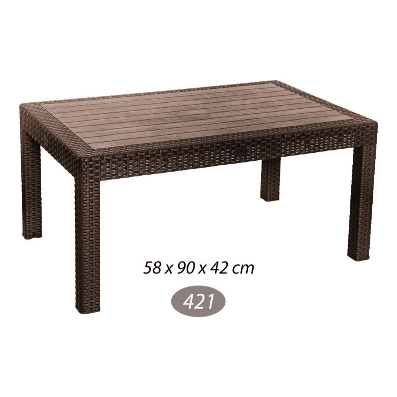 میز جلو مبلی  حصیری مستطیل ناصر 421