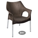 صندلی دسته دار  پایه فلزی حصیری ناصر 991