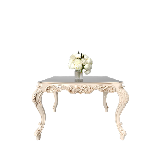 میز غذاخوری مستطیل روبینا 4 نفره صفحه mdf و شیشه