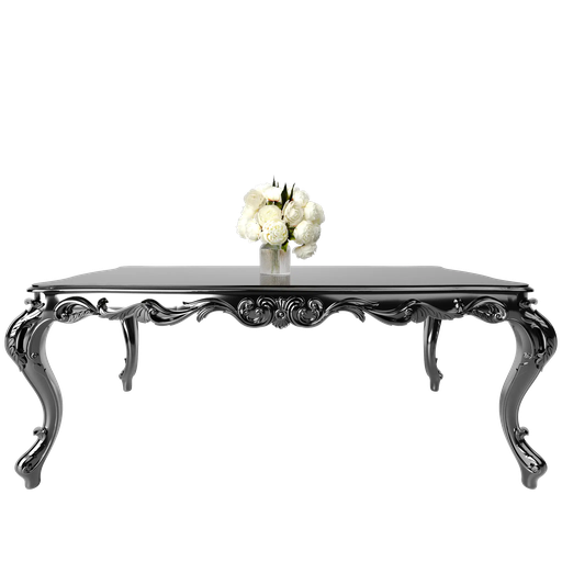 میز غذاخوری مستطیل روبینا 8 نفره صفحه شیشه چاپی 8 میل