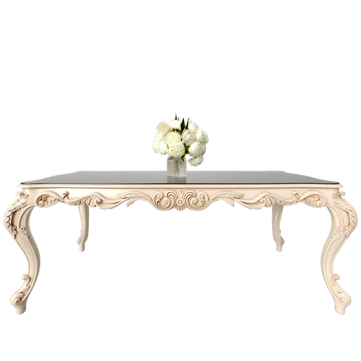 میز غذاخوری مستطیل روبینا 8 نفره صفحه mdf و شیشه