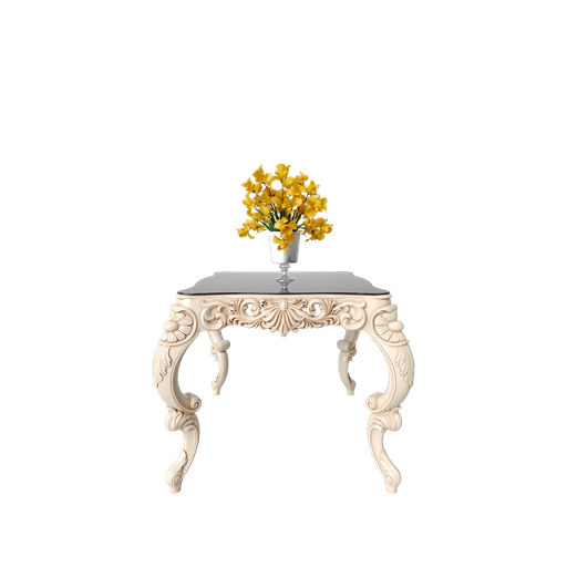 میز غذاخوری مربع آمور صفحه شیشه چاپی 8 میل