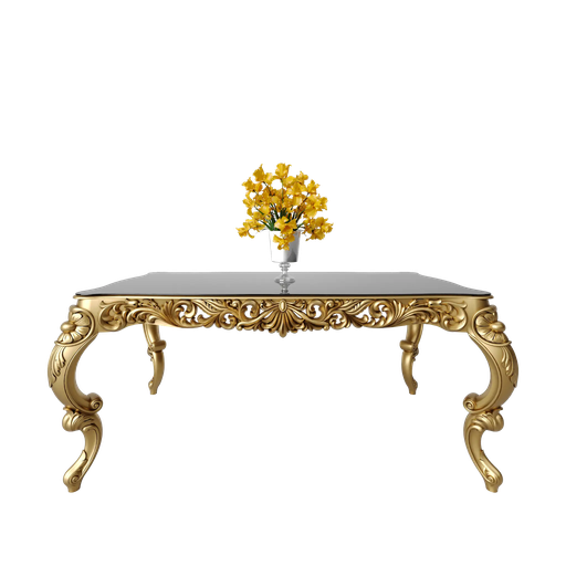 میز غذاخوری مستطیل آمور 6 نفره صفحه mdf و شیشه