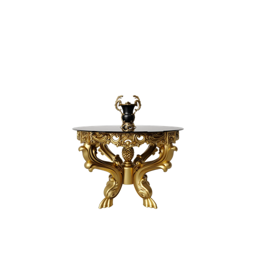 میز غذاخوری گرد شاهکار  4 نفره صفحه شیشه