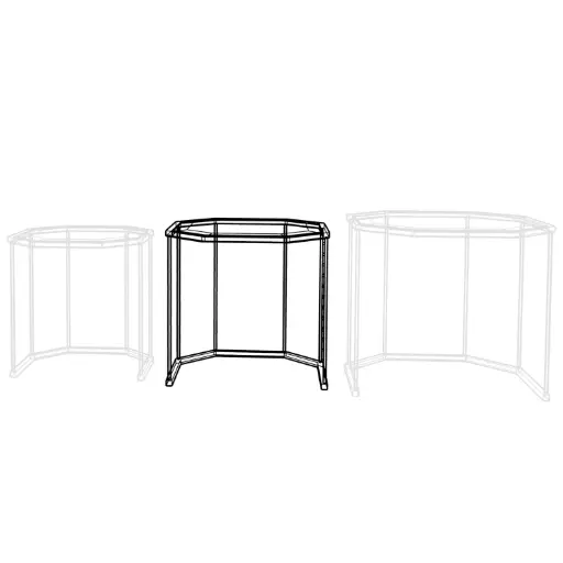 میز عسلی هشت ضلعی فلزی (متوسط 45)