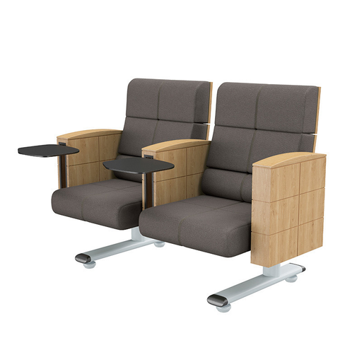 صندلی آمفی تئاتر دو نفره با دسته مشترک تحریری 2810